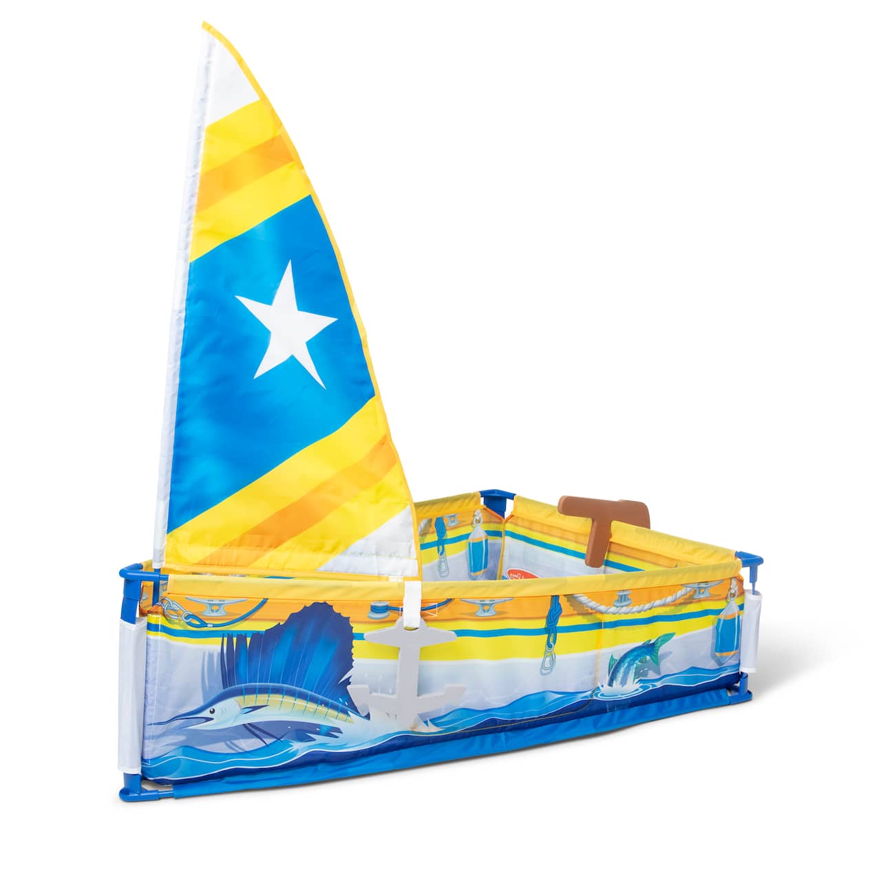 Melissa & Doug® 38" Let's Explore Sailboat Play Set